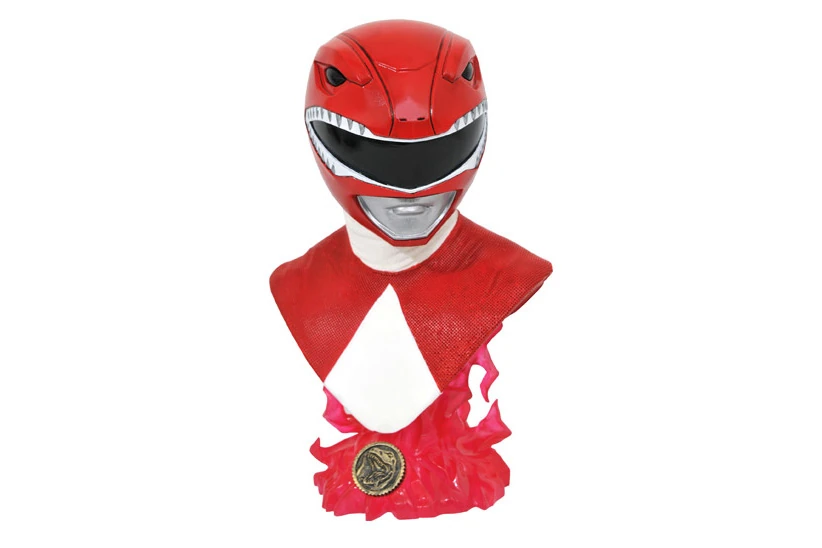 Mighty Morphin Power Rangers Legends in 3D Red Ranger Bust sculpture release Diamond Select Toys  new york comic con Collectible Figures