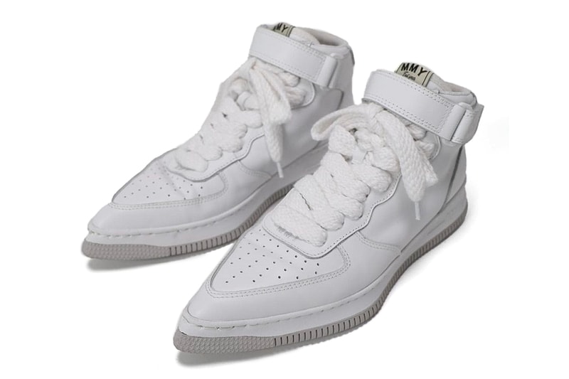 Mihara Yasuhiro Spring/Summer 2022 Pointed Sneaker Nike Air Force 1 White Black Japanese Designer Avant Garde Womens Unisex Pumps Sneakers Shoes Trainers Release Information Drop Date Closer Look