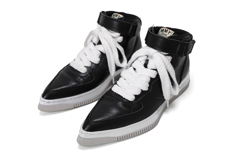 Mihara Yasuhiro Spring/Summer 2022 Pointed Sneaker Nike Air Force 1 White Black Japanese Designer Avant Garde Womens Unisex Pumps Sneakers Shoes Trainers Release Information Drop Date Closer Look