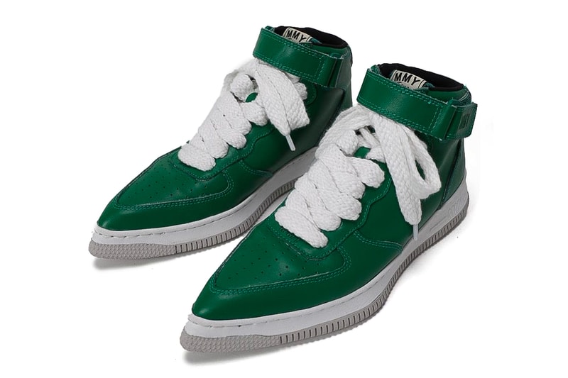 Mihara Yasuhiro Spring/Summer 2022 Pointed Sneaker Nike Air Force 1 White Black Japanese Designer Avant Garde Womens Unisex Pumps Sneakers Shoes Trainers Release Information Drop Date Closer Look