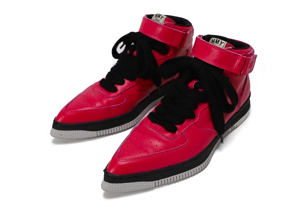 Mihara Yasuhiro Spring/Summer 2022 Pointed Sneaker Nike Air Force 1 White Black Japanese Designer Avant Garde Womens Unisex Pumps Sneakers Shoes Trainers Release Information Drop Date Closer Look