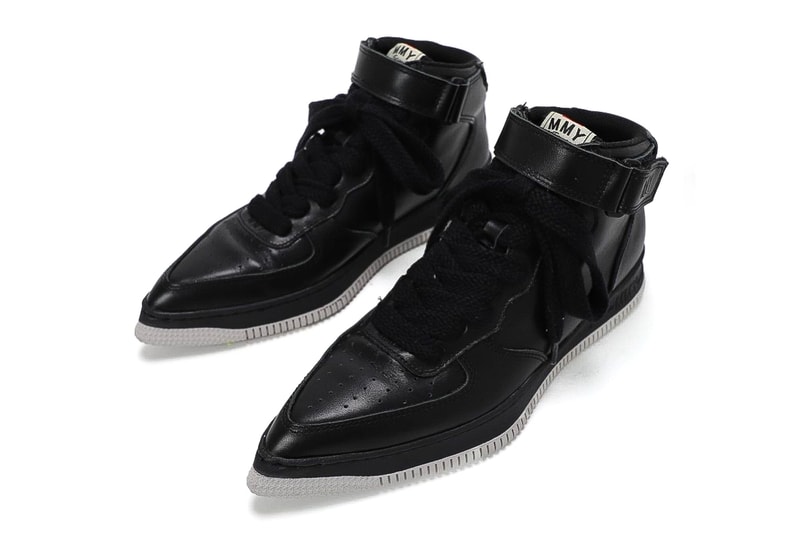 Mihara Yasuhiro Spring/Summer 2022 Pointed Sneaker Nike Air Force 1 White Black Japanese Designer Avant Garde Womens Unisex Pumps Sneakers Shoes Trainers Release Information Drop Date Closer Look