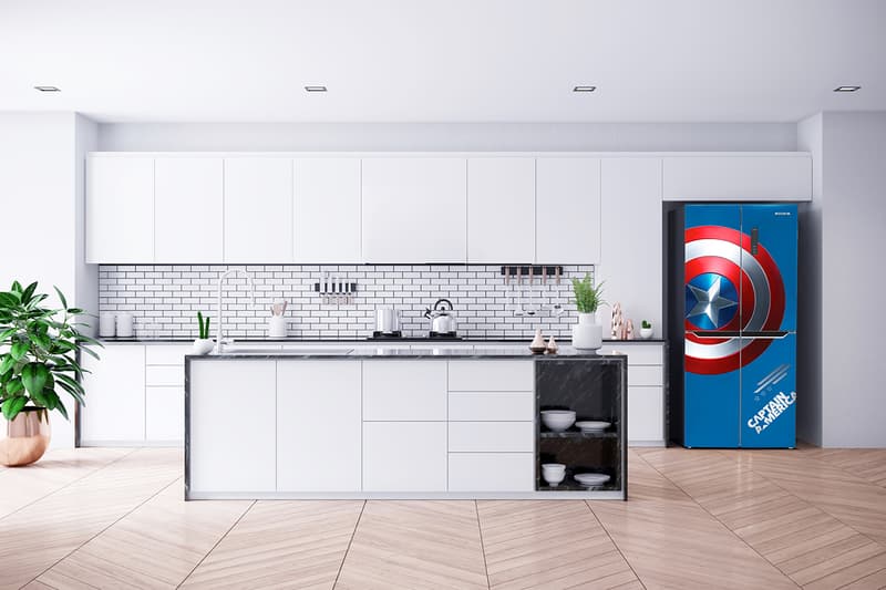 modena marvel home appliance kitchen iron man captain america black widow black panther hulk thor refrigerator 