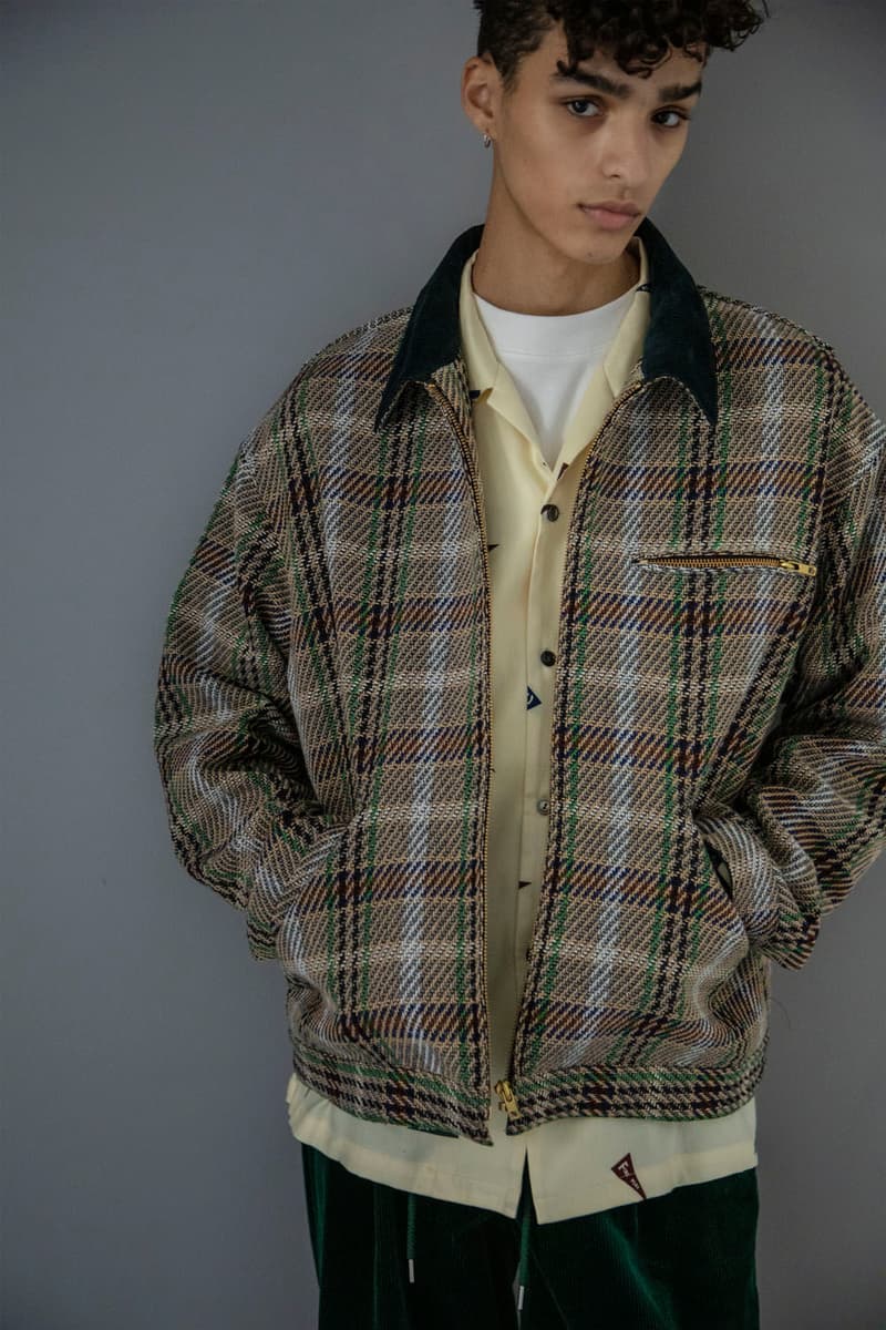 monkey time wrangler skookum champion discus alpha industries collection capsule japan bomber varsity jacket floral pants flare bottoms vests united arrows fw21 fall winter release info