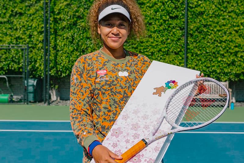 Naomi Osaka Takashi Murakami Yonex EZONE Racket on court look U.S. Open sports japan new york 