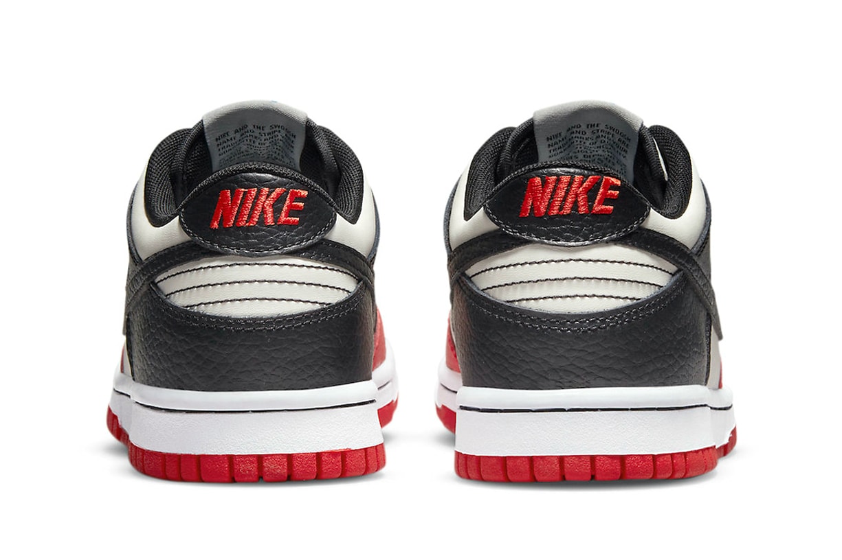 Official Images First Look NBA Nike Dunk Low EMB Chicago 75th Anniversary Diamong Chile Red black 