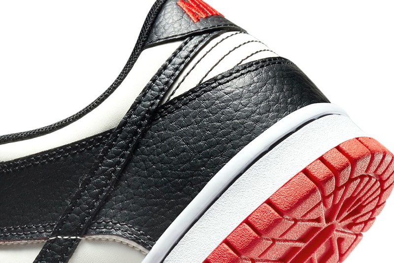 Official Images First Look NBA Nike Dunk Low EMB Chicago 75th Anniversary Diamong Chile Red black 