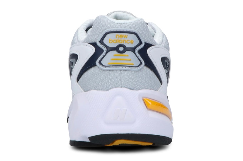 New Balance 725 "White/Navy" & "White" Release sneaker footwear leather mesh yellow navy white pale grey ml725a-b