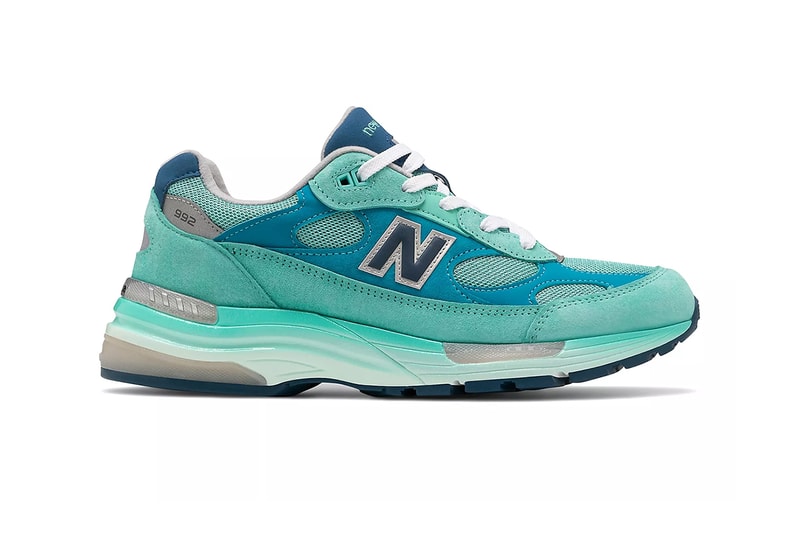 new balance 992 aqua blue metallic silver M992TB release info date store list buying guide photos price 