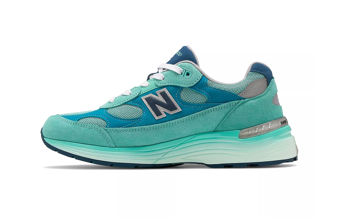 new balance 992 aqua blue metallic silver M992TB release info date store list buying guide photos price 