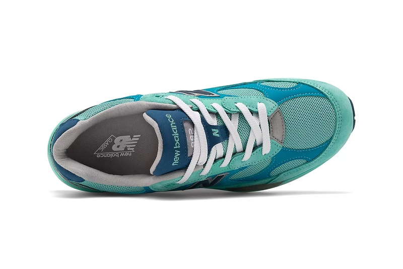new balance 992 aqua blue metallic silver M992TB release info date store list buying guide photos price 