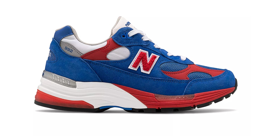 New Balance 992 in Red and Blue New Balance 992 Grey Blue Red Men main image 3