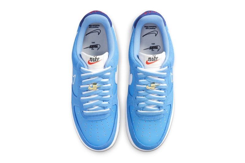 Nike Air Force 1 First Use university blue white deep royal blue leather suede swoosh june 18 1971 release information images