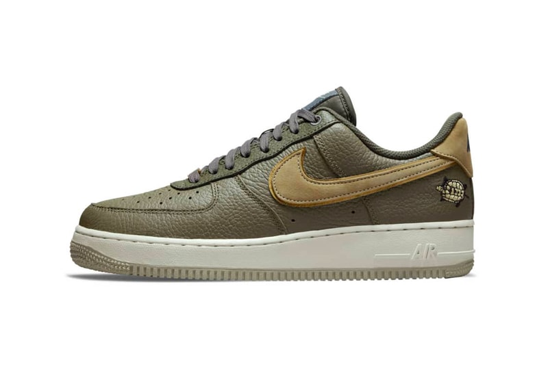 Nike Air Force 1 07 LX AF1 dark olive green gold turtle reveal drop animal release info 