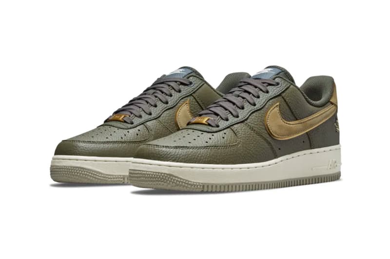 Nike Air Force 1 07 LX AF1 dark olive green gold turtle reveal drop animal release info 