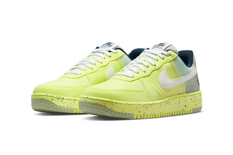 nike sportswear air force 1 low crater light lemon twist armory navy white DH2521 700 official release date info photos price store list buying guide