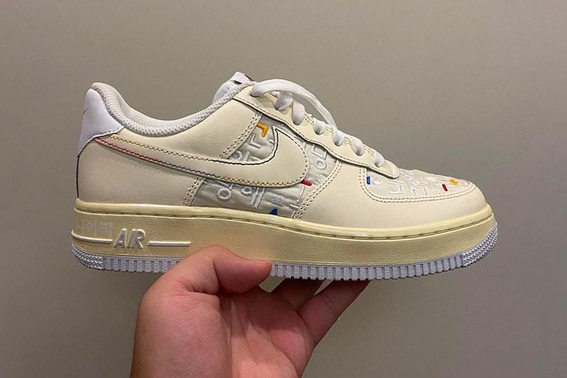 Nike Air Force 1 Just Do it Korean Hangul Text thick embroidery Obangsaek traditional South Korea  Release Reveal Drop