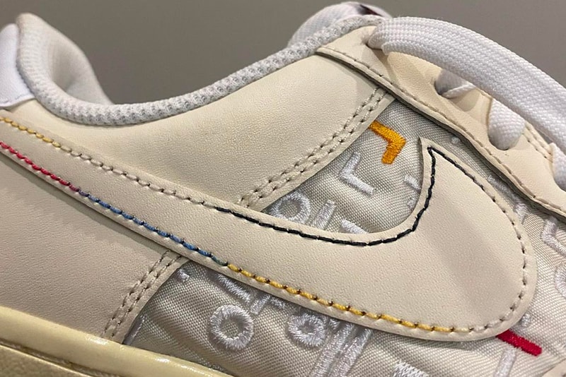 Nike Air Force 1 Just Do it Korean Hangul Text thick embroidery Obangsaek traditional South Korea  Release Reveal Drop
