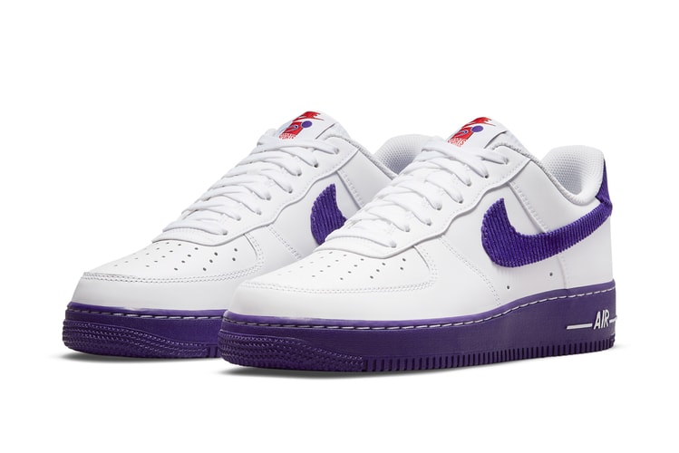 Nike Air Force 1 Low "Sports Specialties" Features Purple Corduroy Details