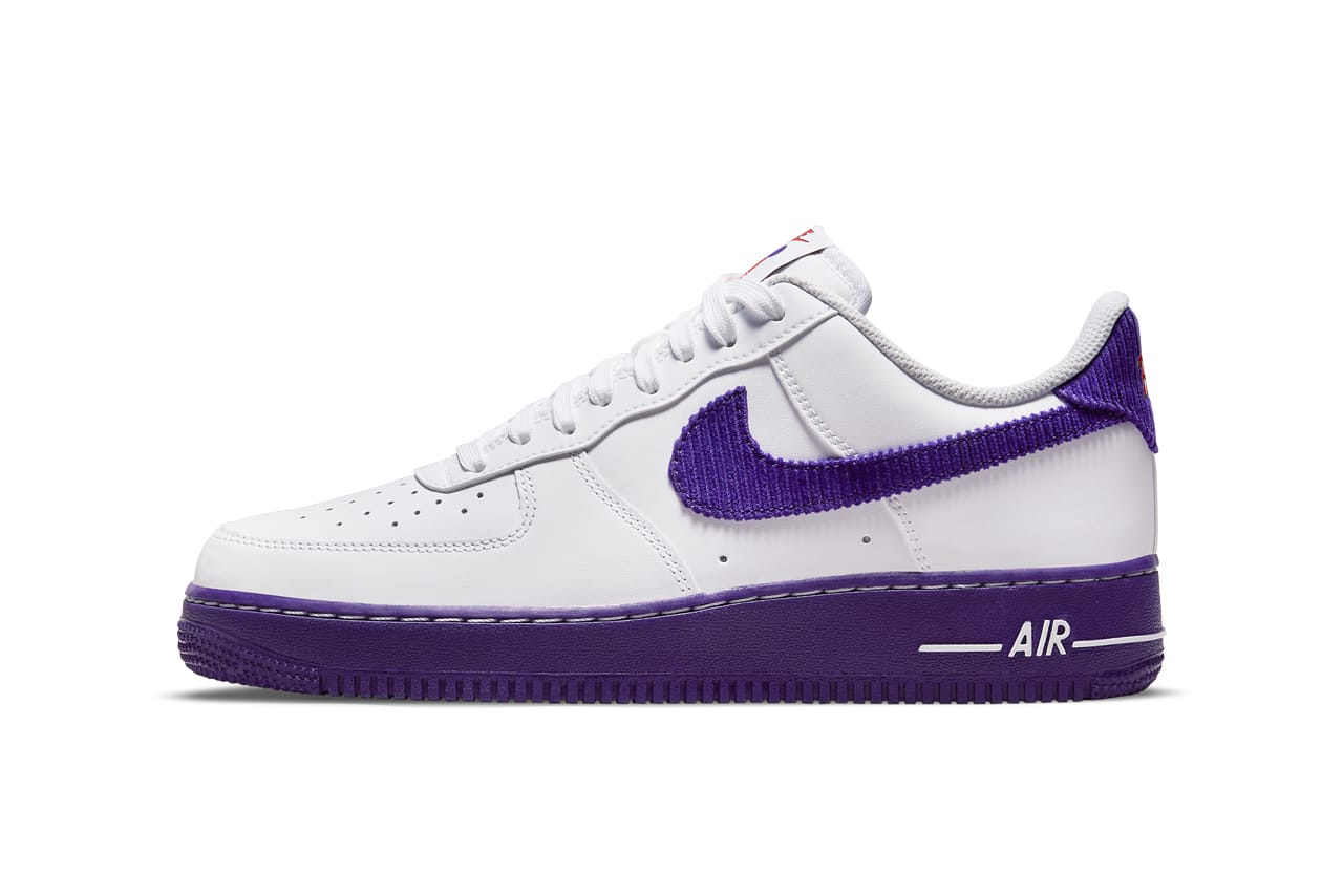 purple & white air force ones