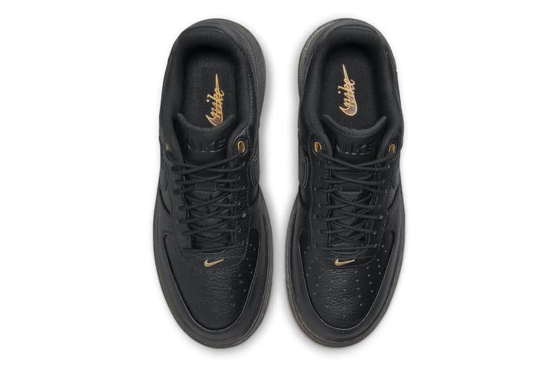 Latest Nike Air Force 1 Luxe "Black Gum" Gets You Winter-Ready DB4109-001 black bucktan gum yellow sneaker 