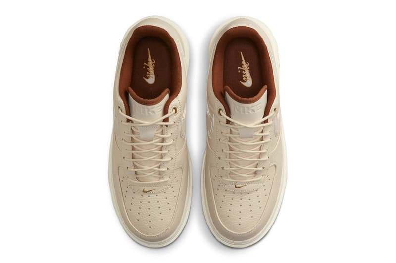 Nike Air Force 1 Luxe Drops in a Pecan Colorway DB4109-200 september pearl white pale ivory pecan gum yellow footwear sneakers nike af1 low