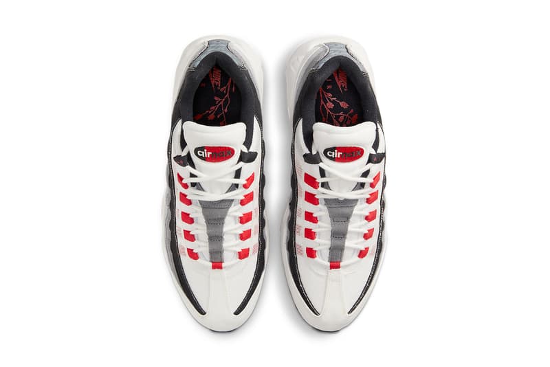 nike air max 95 smoke grey comet red DH9792 100 release date info store list buying guide photos price floral japan patterns