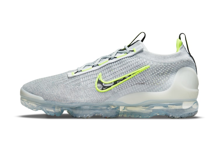 Nike Air VaporMax 2021 “Wolf Grey/Volt” Sneaks Retro Air Max Logos Onto Its Swoosh