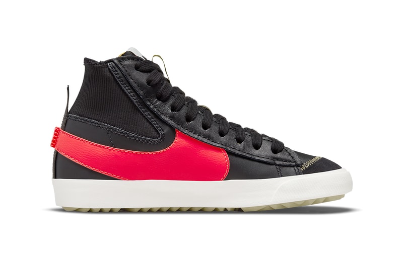nike blazer mid jumbo black bright crimson olive aura DD3111 001 release date info store list buying guide photos price 