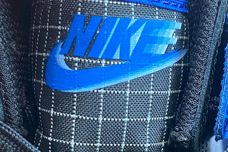 Nike Dunk High SE Black Royal Blue Camo Grid Release 2021 DD3359-001