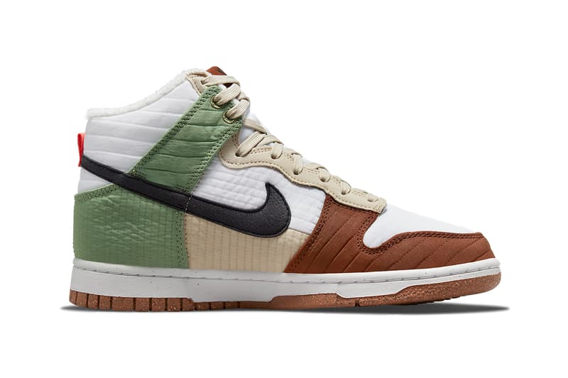 nike dunk high toasty summit white black oil green rattan release date info store list buying guide photos price