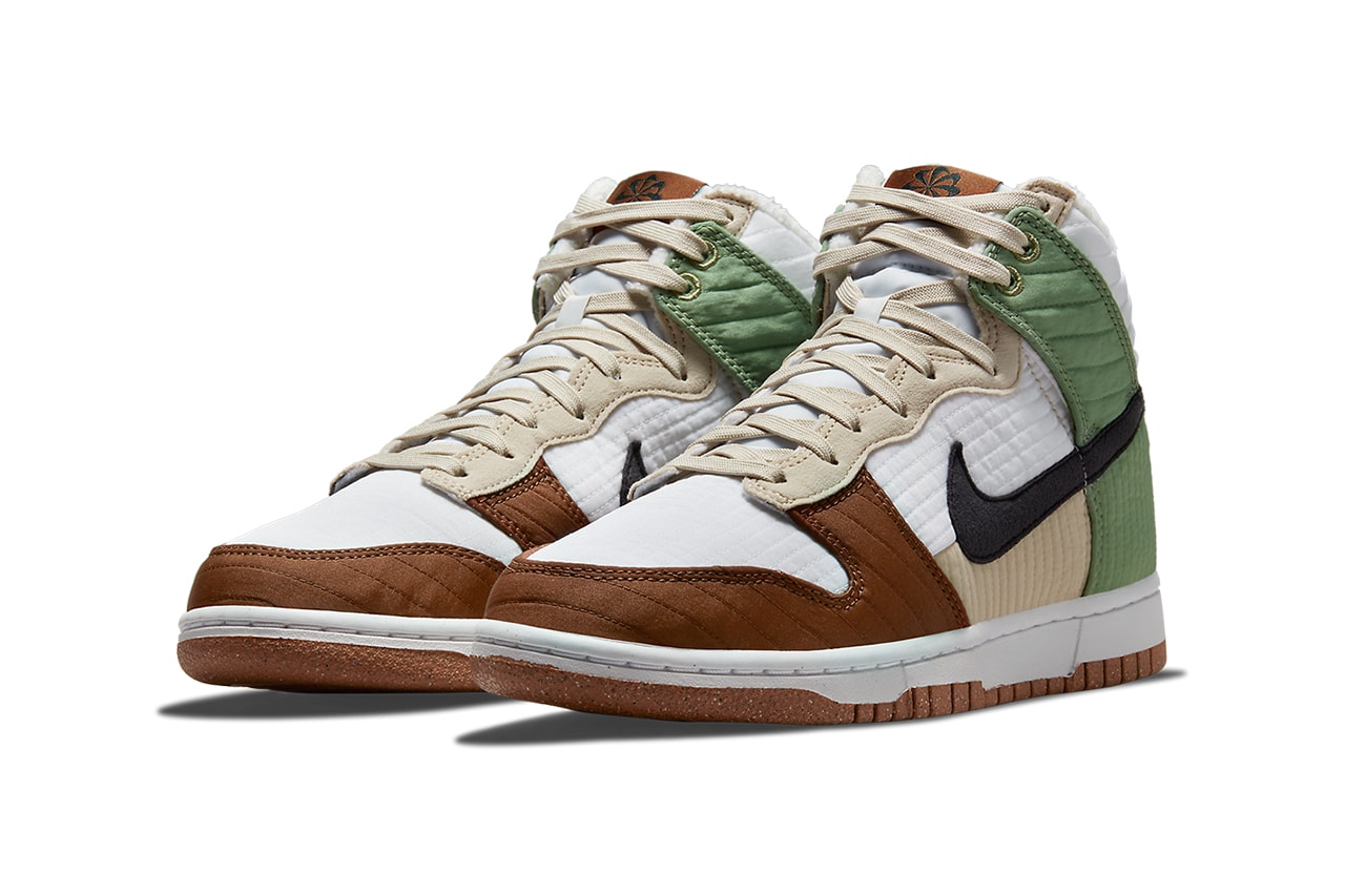 nike dunk high toasty summit white black oil green rattan release date info store list buying guide photos price 
