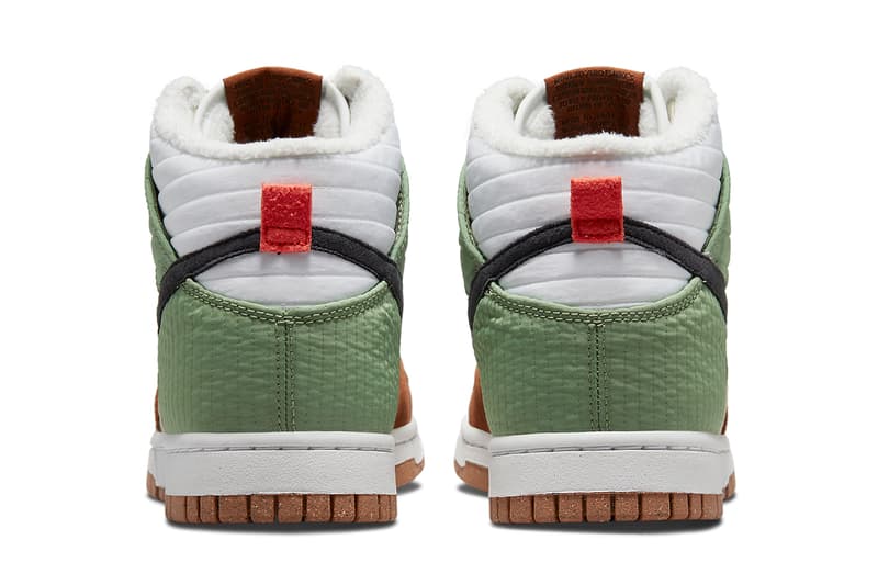 nike dunk high toasty summit white black oil green rattan release date info store list buying guide photos price