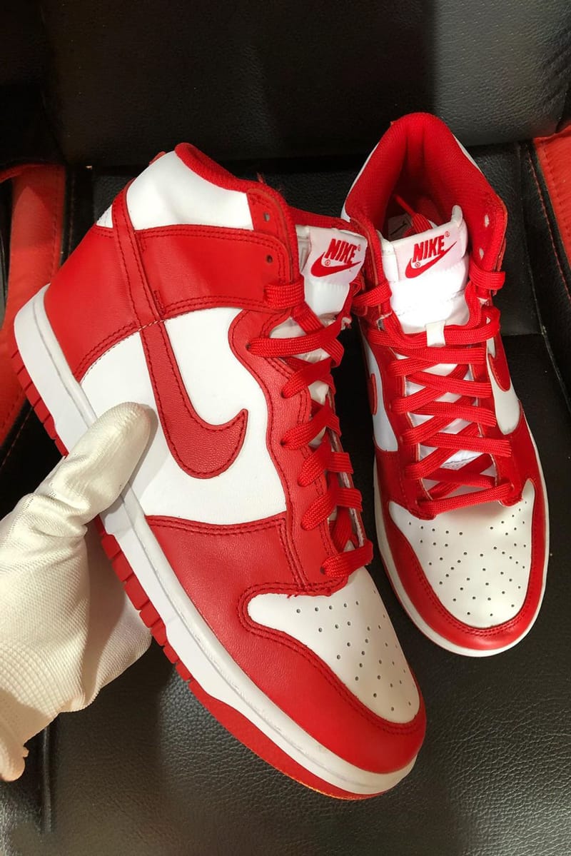 nike dunk high university red release date