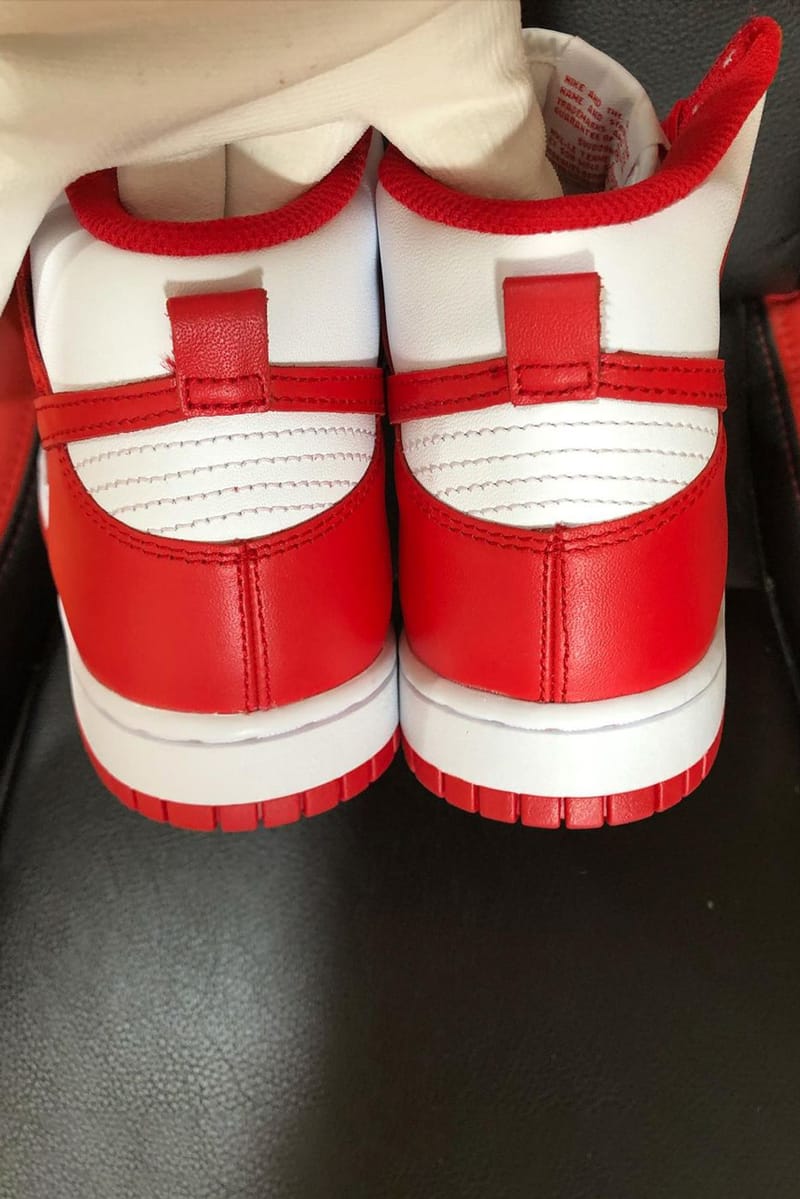 nike dunk high university red release date