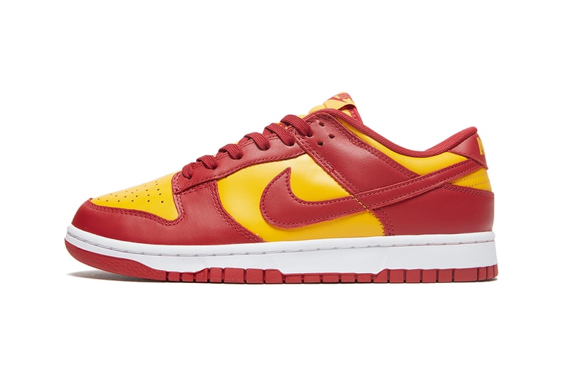 nike sportswear dunk low midas gold tough red white usc trojans DD1391 701 official release date info photos price store list buying guide