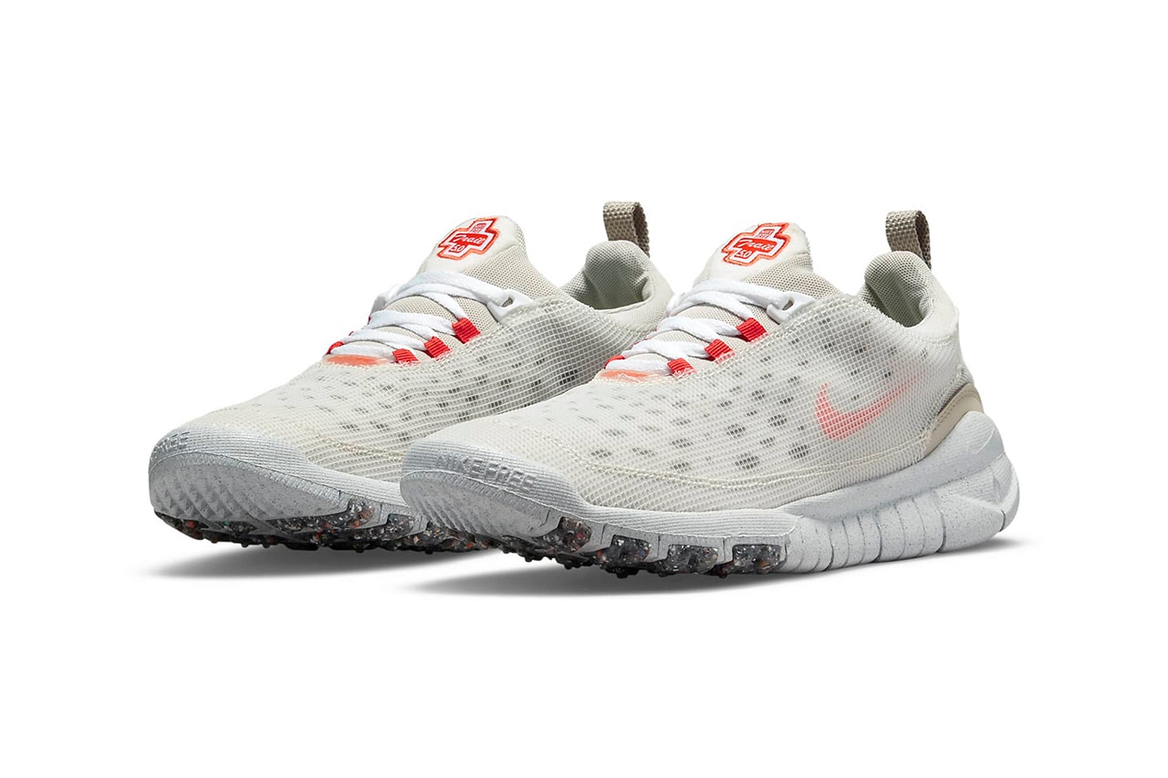 nike free trail run crater sustainable materials release information details DC4456-100 buy cop purchase orange white cream ii cave stone