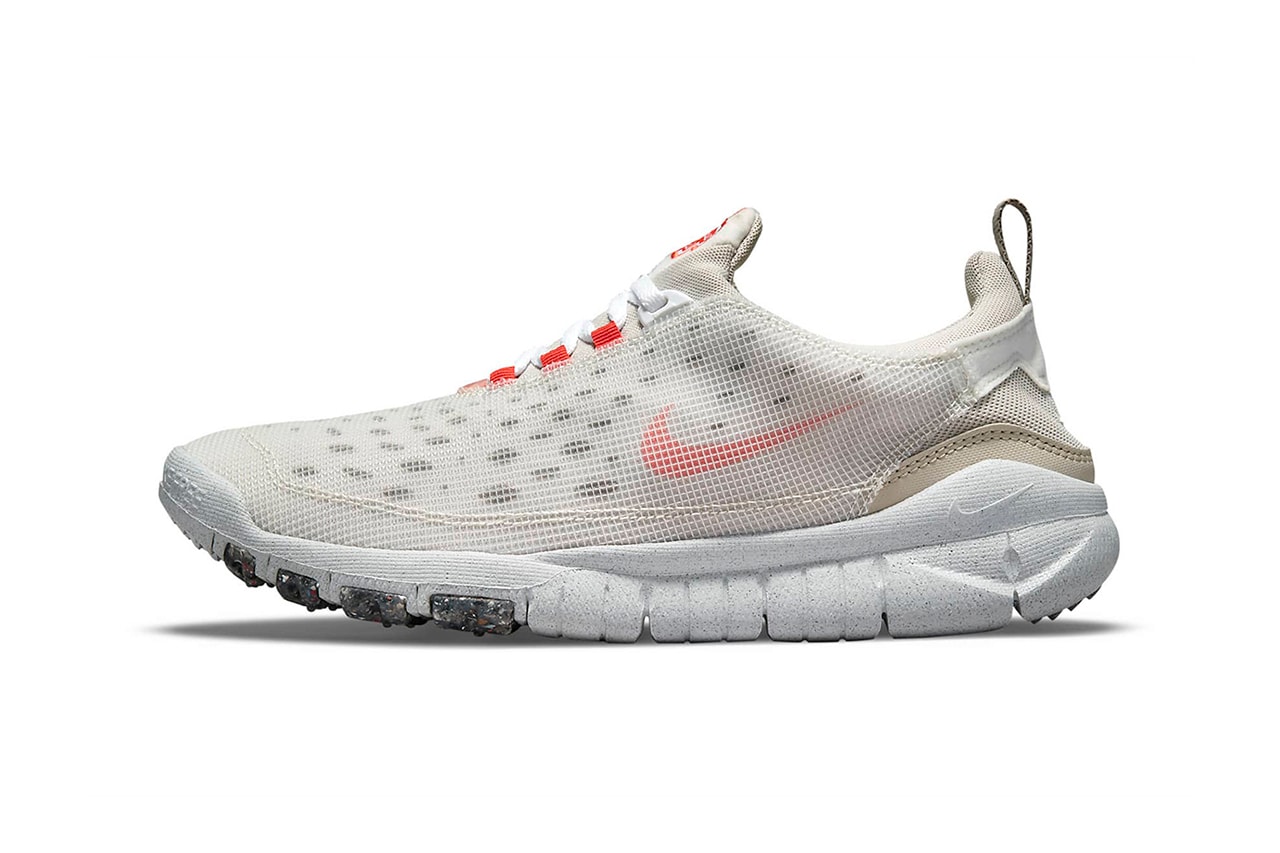 nike free trail run crater sustainable materials release information details DC4456-100 buy cop purchase orange white cream ii cave stone