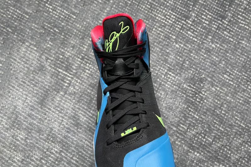 nike basketball lebron james 9 south coast 10th anniversary blue black volt red official release date info photos price store list buying guide