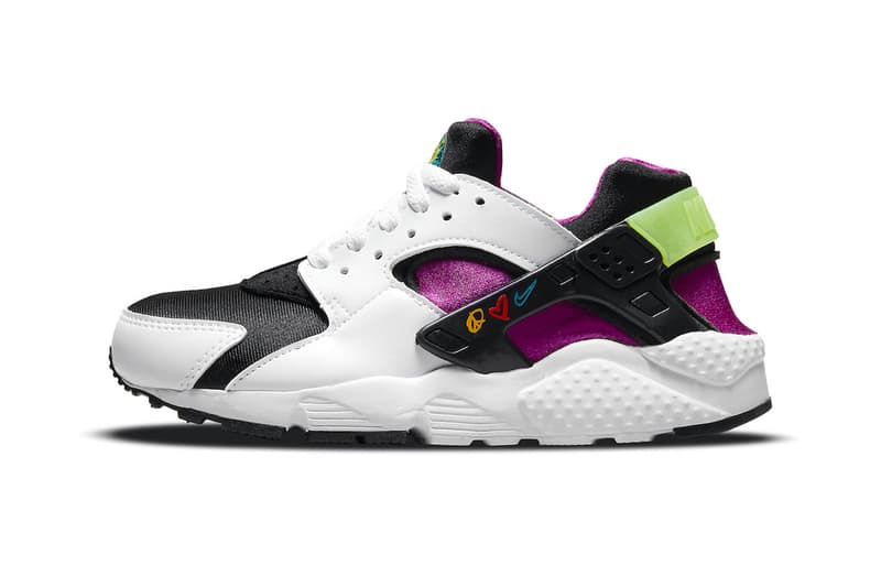 tênis nike paz amor cor bloco infantil exclusivo swoosh nike air huarache Nike air mais uptempo air force 1 liberação baixa revelar informações de queda