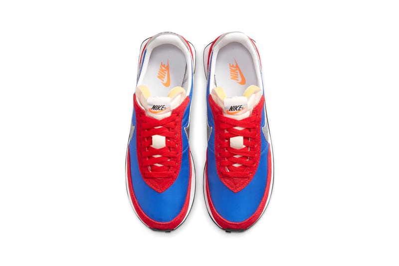 nike waffle blue red