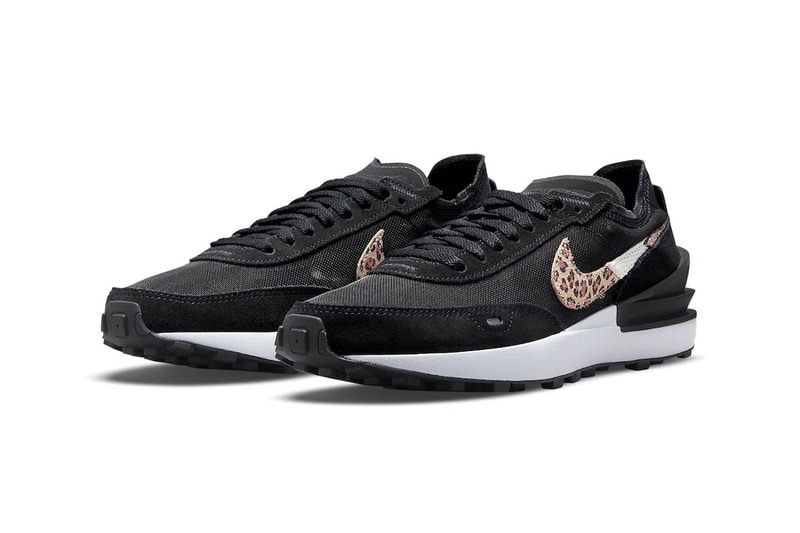 Nike Waffle One "Leopard Pack" Release footwear swooshes sneakers mesh suede animal print black white dj9776-001 dj9776-100