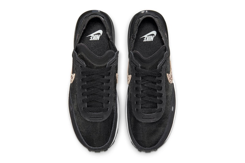 Nike Waffle One "Leopard Pack" Release footwear swooshes sneakers mesh suede animal print black white dj9776-001 dj9776-100