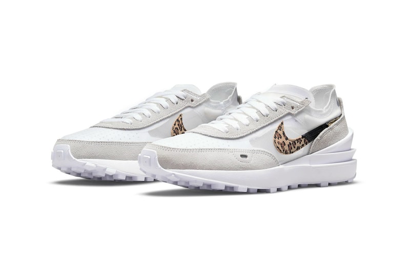 Nike Waffle One "Leopard Pack" Release footwear swooshes sneakers mesh suede animal print black white dj9776-001 dj9776-100