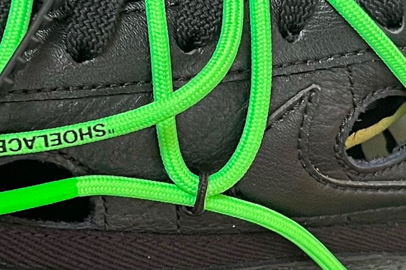 Off-White™ Nike Blazer Low Detailed Look Release Info Black-Green Virgil Abloh Date Buy Price 