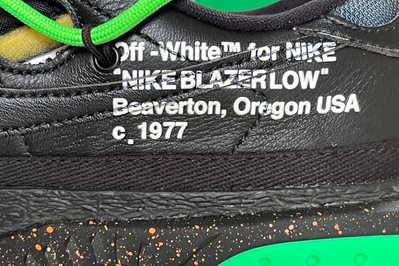 Off White X Nike Blazer Low Detailed Look Hypebeast