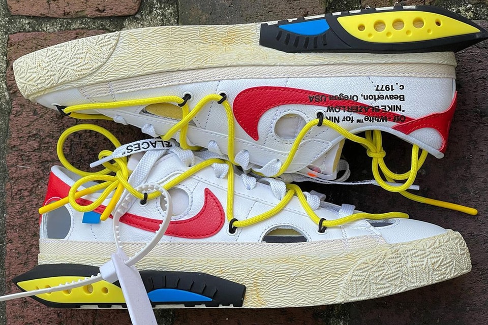 dubbele Souvenir onwetendheid Off-White Nike Blazer Low White Yellow Red Release Info | Hypebeast