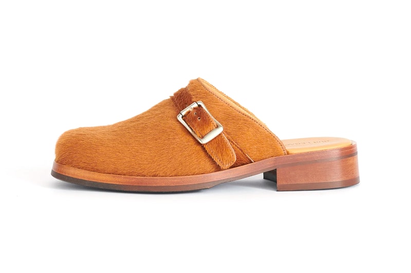 Our Legacy Camion Mule Caramel Hair on Hide Vibram Outsole Kilger Leather Italian Buckle Strap Fine Materials Luxury Footwear Stockholm Sweden