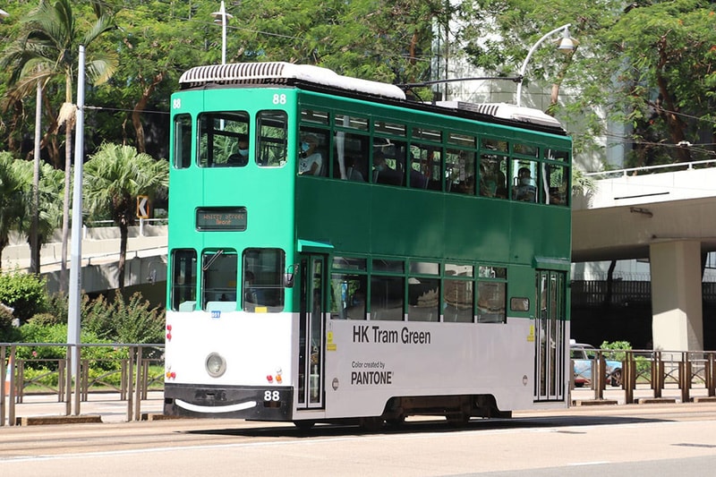 Pantone HK TRAMWAYS HK Tram Green Color Buses