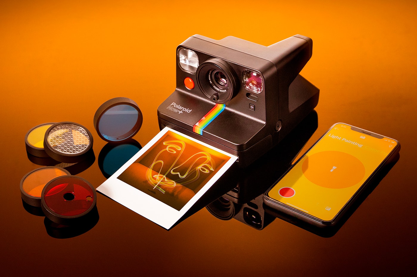 Polaroid Encourages Experimental Photography Versatile Now Plus Analog Instant Camera snap on lense Bluetooth aperture priority tripod mode connectivity release info